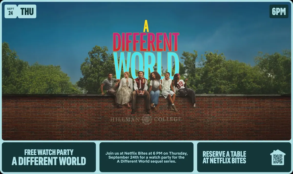 A Different World Netflix campaign promotion